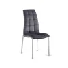 Pack de 4 sillas San Sebastián tapizada en tejido velvet gris oscuro. 96 cm (alto) 42 cm (ancho) 55 cm (fondo)