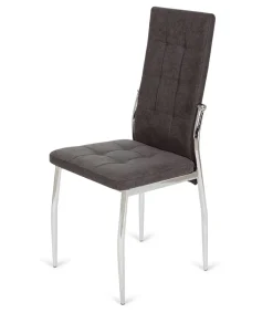 Pack de 6 sillas Segovia capitoné color gris, 98 cm (alto) 42 cm (ancho) 49 cm (fondo)