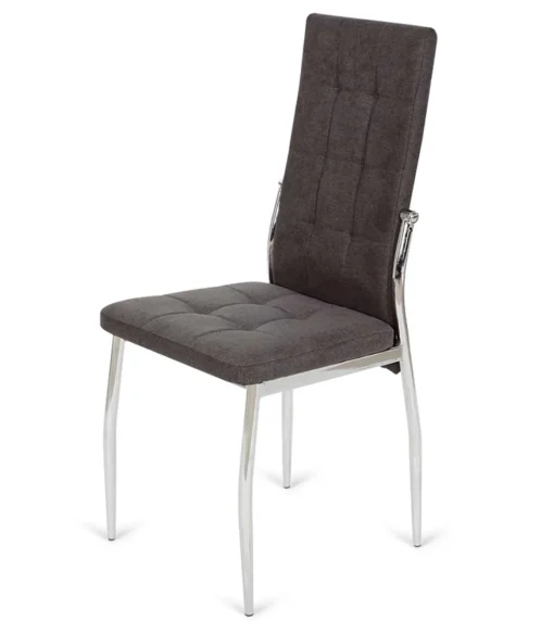 Pack de 6 sillas Segovia capitoné color gris, 98 cm (alto) 42 cm (ancho) 49 cm (fondo)