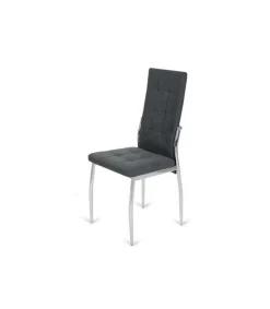 Pack de 6 sillas Segovia capitoné color gris, 98 cm (alto) 42 cm (ancho) 49 cm (fondo)