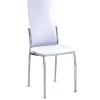 Pack de 6 sillas Segovia en polipiel blanco, 42 cm(ancho ) 98 cm(altura) 49 cm(fondo)