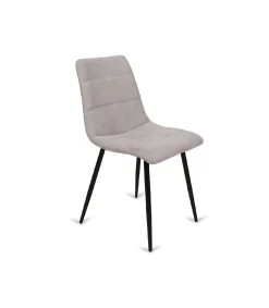 Pack de 4 sillas Valencia tapizadas en tejido beige. 45 cm(ancho ) 86 cm(altura) 51 cm(fondo)