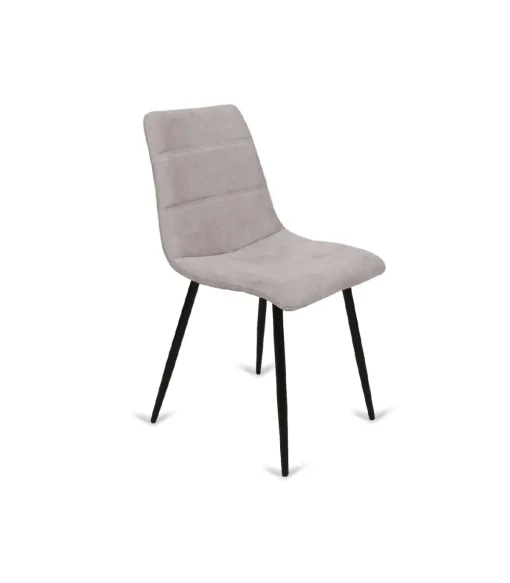 Pack de 4 sillas Valencia tapizadas en tejido beige. 45 cm(ancho ) 86 cm(altura) 51 cm(fondo)