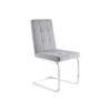 Pack de 4 sillas Vanity para Salon o Cocina, tapizado gris, 93 cm(alto)45 cm(ancho)58 cm(fondo).