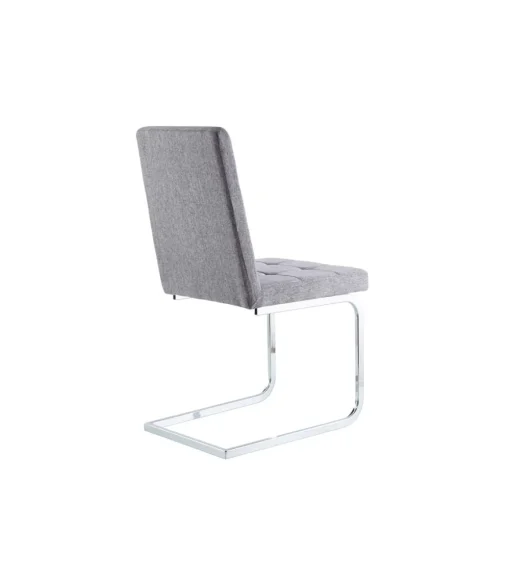 Pack de 4 sillas Vanity para Salon o Cocina, tapizado gris, 93 cm(alto)45 cm(ancho)58 cm(fondo).