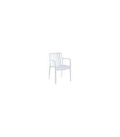 Pack de 4 sillones Ivone para salón, cocina o terraza acabado blanco, 81cm(alto) 55.5cm(ancho) 57.5cm(fondo).