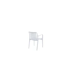 Pack de 4 sillones Ivone para salón, cocina o terraza acabado blanco, 81cm(alto) 55.5cm(ancho) 57.5cm(fondo).