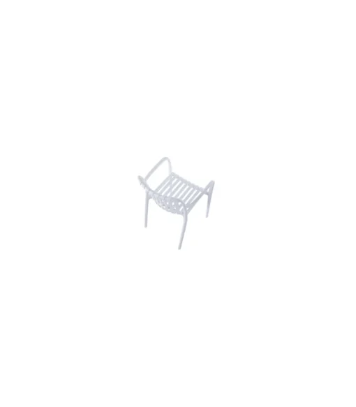 Pack de 4 sillones Ivone para salón, cocina o terraza acabado blanco, 81cm(alto) 55.5cm(ancho) 57.5cm(fondo).