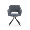 Pack de 2 sillones modelo Oliver tapizado textil azul, 81cm(alto) 60cm(ancho) 62cm(largo)