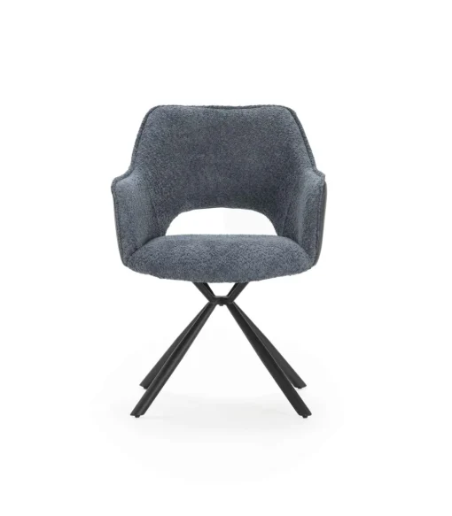 Pack de 2 sillones modelo Oliver tapizado textil azul, 81cm(alto) 60cm(ancho) 62cm(largo)