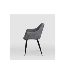 Pack de 2 sillones modelo Renata tapizados en textil gris piedra, 57cm(ancho ) 83.5cm(altura) 58.5cm(fondo)