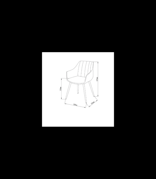 Pack de 2 sillones modelo Renata tapizados en textil gris piedra, 57cm(ancho ) 83.5cm(altura) 58.5cm(fondo)
