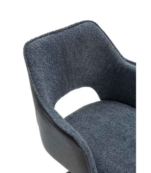 Pack de 2 sillones modelo Oliver tapizado textil azul, 81cm(alto) 60cm(ancho) 62cm(largo)