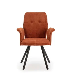 Pack de 2 sillones para comedor Marcos tapizado textil marrón, 89cm(alto) 62cm(ancho) 60cm(fondo)