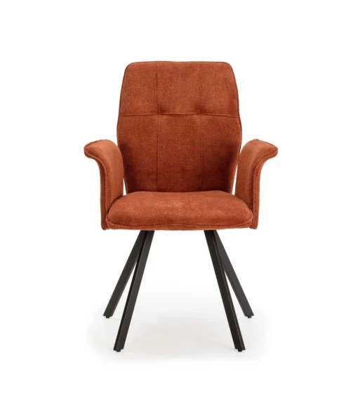 Pack de 2 sillones para comedor Marcos tapizado textil marrón, 89cm(alto) 62cm(ancho) 60cm(fondo)
