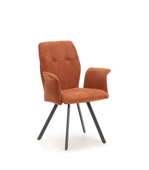 Pack de 2 sillones para comedor Marcos tapizado textil marrón, 89cm(alto) 62cm(ancho) 60cm(fondo)