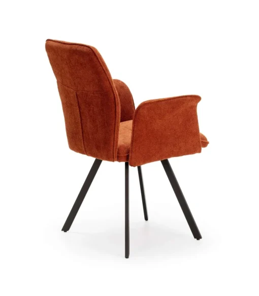 Pack de 2 sillones para comedor Marcos tapizado textil marrón, 89cm(alto) 62cm(ancho) 60cm(fondo)