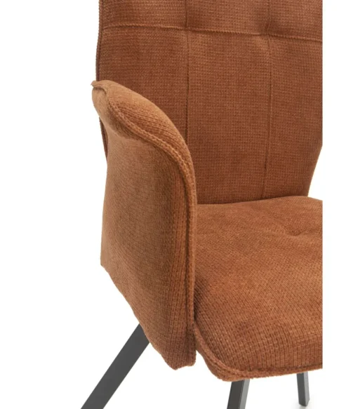 Pack de 2 sillones para comedor Marcos tapizado textil marrón, 89cm(alto) 62cm(ancho) 60cm(fondo)