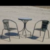 Pack de 4 sillones terraza jardín Santana-3 acero/huitex 73 cm(alto) 60 cm(ancho)52 cm(fondo)