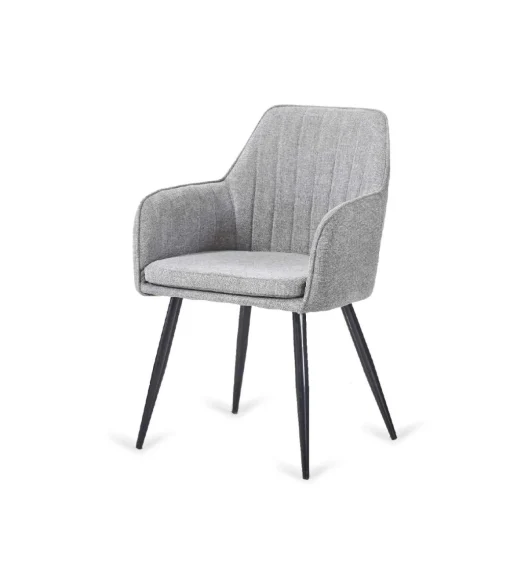 Pack de 2 sillones Víctor tapizado gris, 85 cm(alto)58 cm(ancho)55 cm(largo)