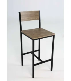 Pack de 2 taburetes Coimbra en acabado metal /madera 96cm(alto) 40cm(ancho) 40cm(largo)
