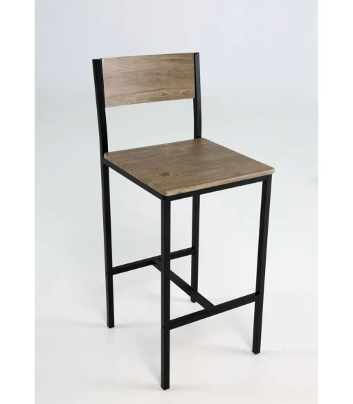 Pack de 2 taburetes Coimbra en acabado metal /madera 96cm(alto) 40cm(ancho) 40cm(largo)