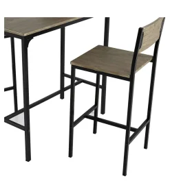 Pack de 2 taburetes Coimbra en acabado metal /madera 96cm(alto) 40cm(ancho) 40cm(largo)