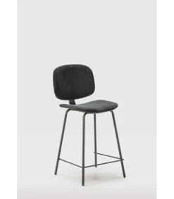 Pack de 2 taburetes modelo MARIO acabado negro, 65/98cm(alto) 50cm(ancho) 44cm (largo)