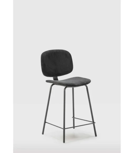 Pack de 2 taburetes modelo MARIO acabado negro, 65/98cm(alto) 50cm(ancho) 44cm (largo)