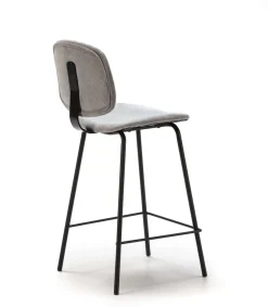 Pack de 2 taburetes modelo MARIO acabado gris, 65/98cm(alto) 50cm(ancho) 44cm (largo)