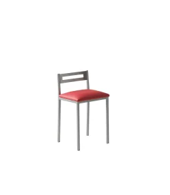 Pack de 4 taburetes Nora en polipiel rojo, 34 x 34 x 65 cm (largo x ancho x alto)