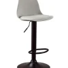 Pack de 2 taburetes regulables modelo Picaso color gris pie en negro, 38 cm(ancho ) 84-104 cm(altura) 38 cm(fondo)