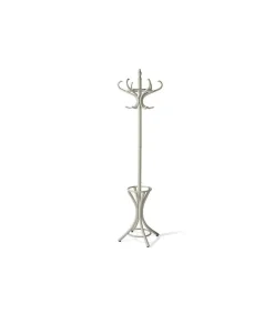 Perchero clasico acabado en madera color blanco, 183 cm(alto)48 cm(ancho)51 cm(largo)