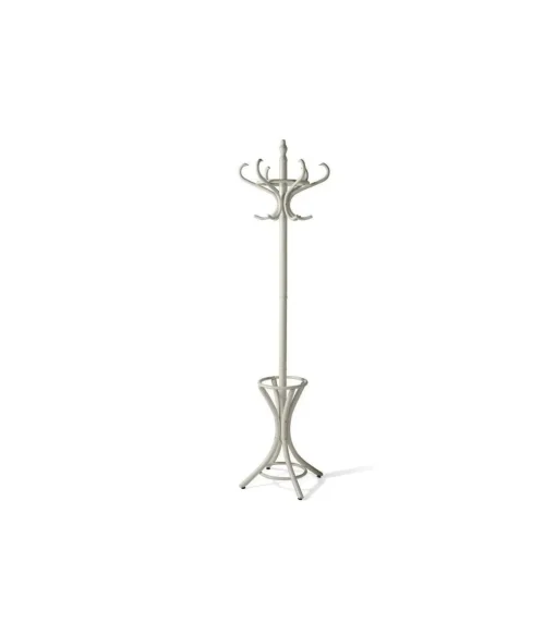 Perchero clasico acabado en madera color blanco, 183 cm(alto)48 cm(ancho)51 cm(largo)