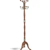 Perchero clasico mod. 440 herrajes cromo satinado lacado mogano,175cm(alto)44 cm(ancho)38 cm(largo)
