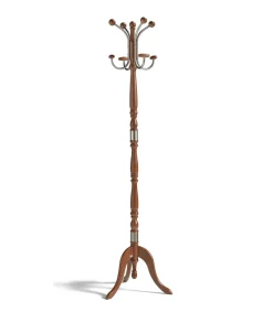Perchero clasico mod. 440 herrajes cromo satinado lacado mogano,175cm(alto)44 cm(ancho)38 cm(largo)