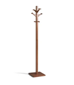 Perchero mod. 407 acabado lacado mogano, 170 cm(alto)35 cm(ancho)35 cm(largo)