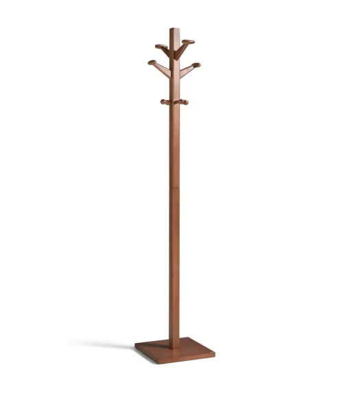 Perchero mod. 407 acabado lacado mogano, 170 cm(alto)35 cm(ancho)35 cm(largo)