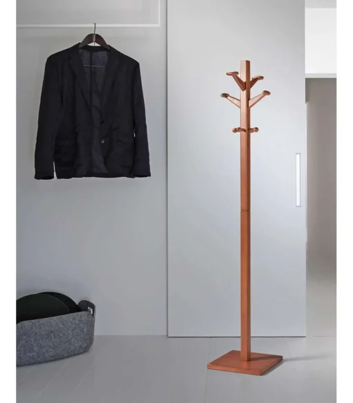 Perchero mod. 407 acabado lacado cerezo, 170 cm(alto)35 cm(ancho)35 cm(largo)