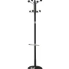 Perchero mod. 421 con paragüero herrajes en cromo satinado lacado negro, 180 cm(alto)37 cm(ancho)37 cm(largo)