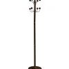 Perchero mod. 406 herrajes cromo satinado lacado wengué, 170 cm(alto)35 cm(ancho)35 cm(largo)