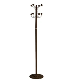 Perchero mod. 406 herrajes cromo satinado lacado wengué, 170 cm(alto)35 cm(ancho)35 cm(largo)