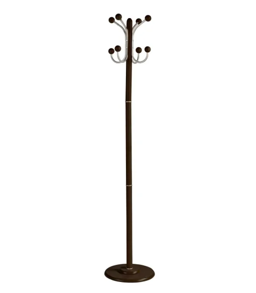 Perchero mod. 406 herrajes cromo satinado lacado wengué, 170 cm(alto)35 cm(ancho)35 cm(largo)