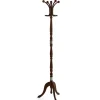 Perchero mod. 442 herrajes en cromo satinado lacado wengué, 175 cm(alto)44 cm(ancho)38 cm(largo)