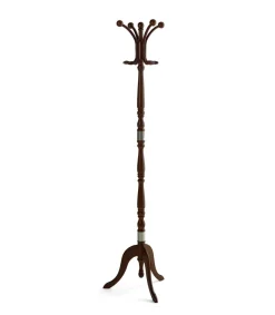Perchero mod. 442 herrajes en cromo satinado lacado wengué, 175 cm(alto)44 cm(ancho)38 cm(largo)