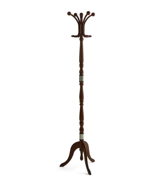 Perchero mod. 442 herrajes en cromo satinado lacado wengué, 175 cm(alto)44 cm(ancho)38 cm(largo)