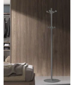 Perchero mod. 402 lacado en color gris, 180 cm(alto)37 cm(ancho)37 cm(largo)