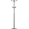 Perchero moderno mod. 414 herrajes cromo satinado lacado gris, 180 cm(alto)37 cm(ancho)37 cm(largo)