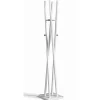Perchero moderno mod. 470 herrajes cromo brillo lacado blanco, 182 cm(alto)34 cm(ancho)34 cm(largo)
