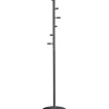 Perchero moderno mod. 401 herrajes cromo satinado lacado azabache, 185 cm(alto)35 cm(ancho)35 cm(largo)